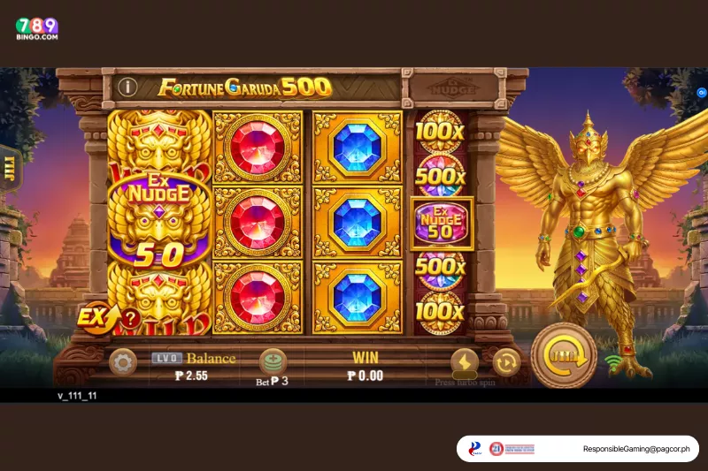 Fortune Garuda 500 Game Interface