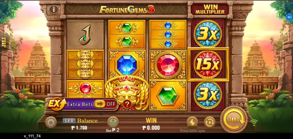 Fortune Gems 3 game interface