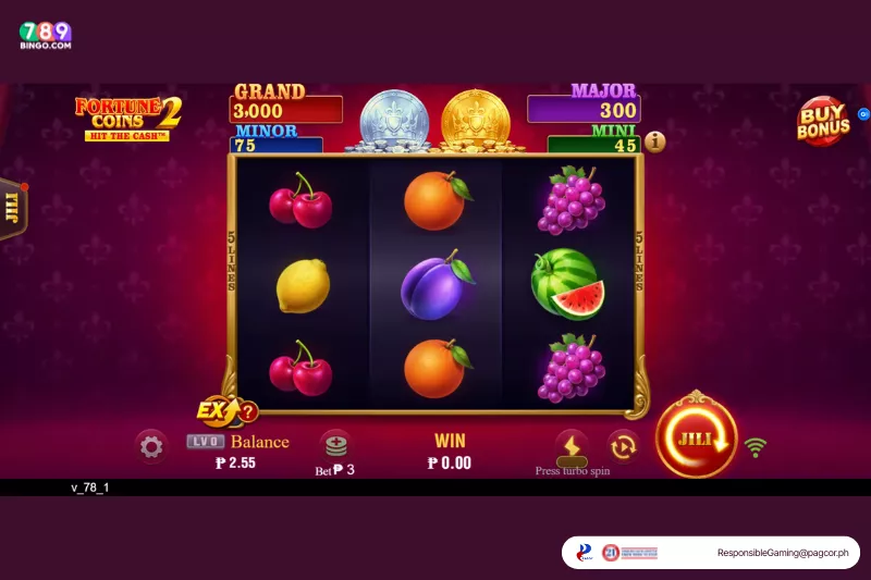 Fortune Coins 2 game interface