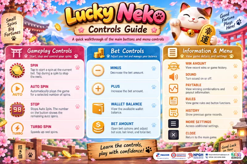 Lucky Neko controls guide