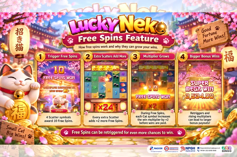 Lucky Neko Free Spins feature