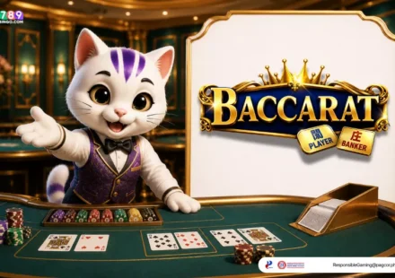 Baccarat themed lucky cat