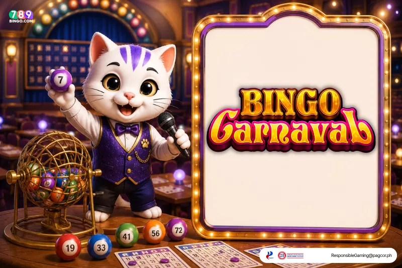 Bingo Carnaval-themed lucky cat