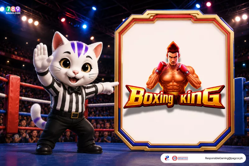 Boxing King themed lucky cat