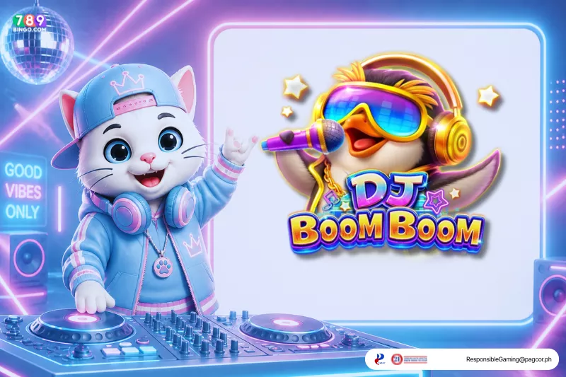DJ Boom Boom-themed lucky cat