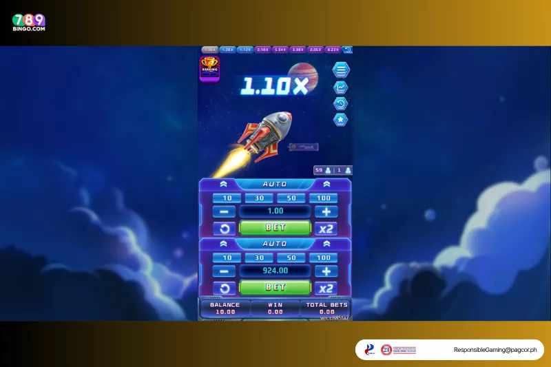 Go Go Rise game interface