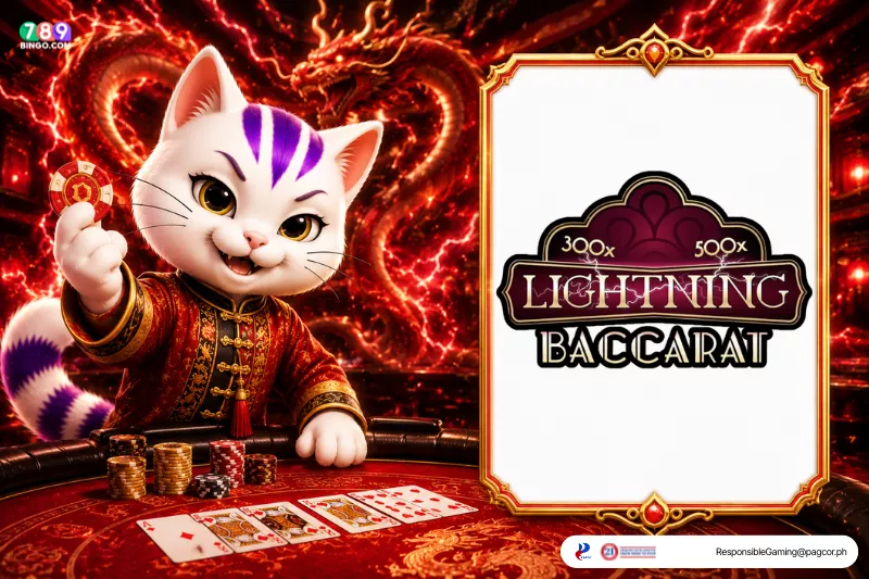 Lightning Baccarat themed lucky cat
