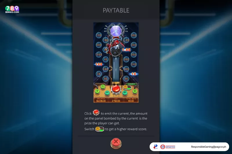 Lightning Bomb controls
