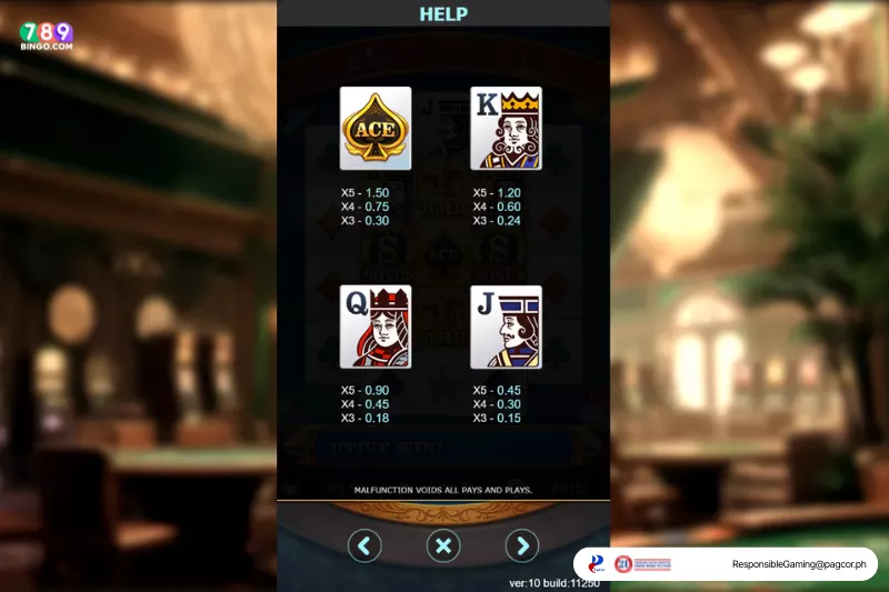 Lucky Ace paytable and symbols 2