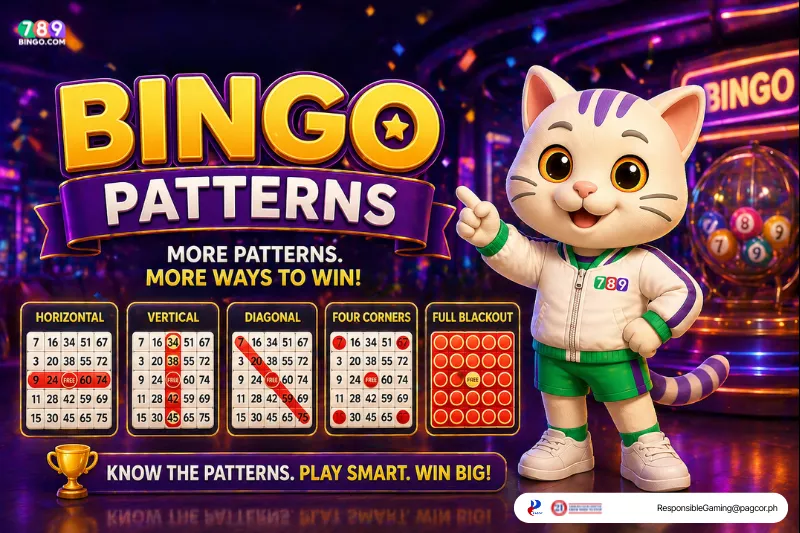 lucky cat on 789Bingo bingo patterns