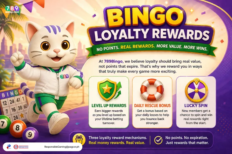 lucky cat on 789Bingo loyalty rewards