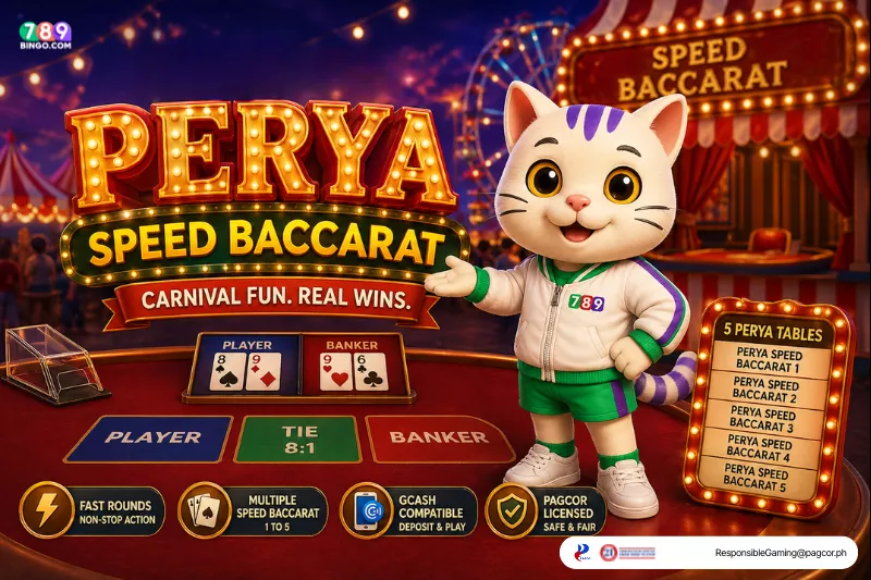 Lucky cat on 789Bingo Perya Speed Baccarat