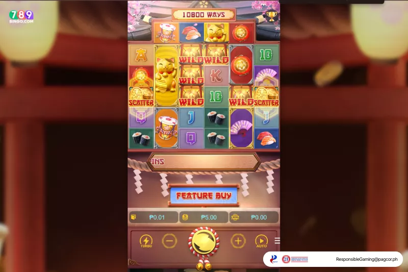 Lucky Neko game interface