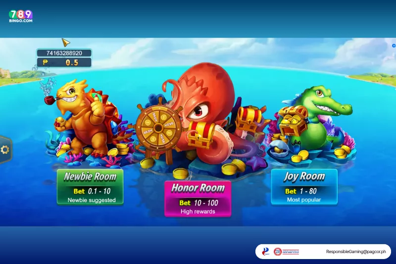 Mega Fishing game lobby