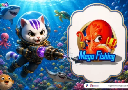 Mega Fishing themed lucky cat