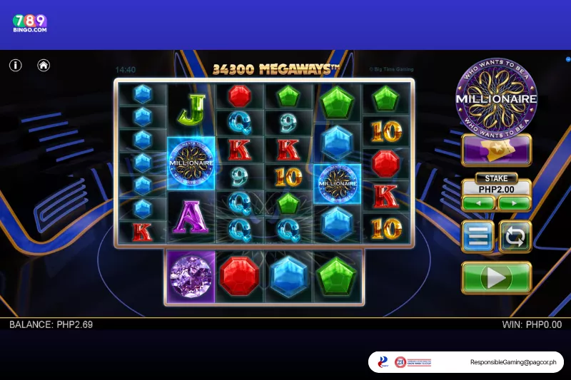 Millionaire game interface