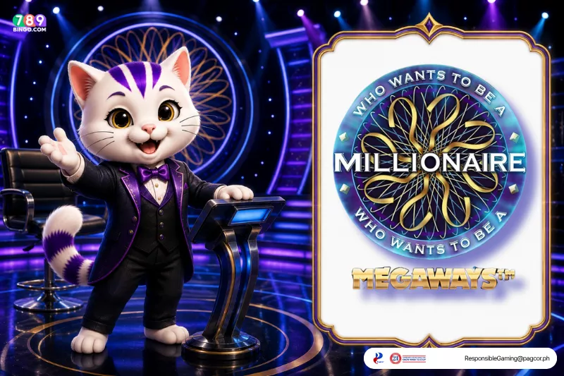 Millionaire themed lucky cat