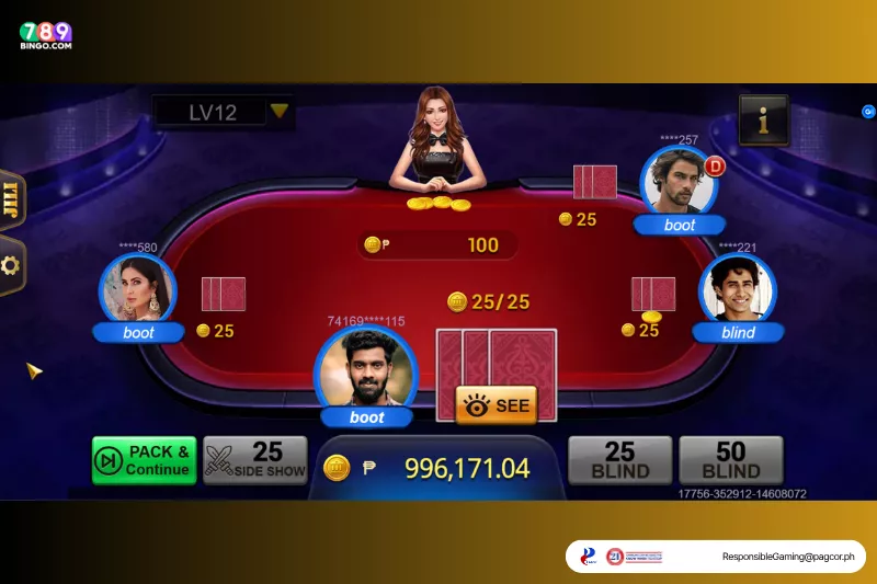 Teen Patti game interface