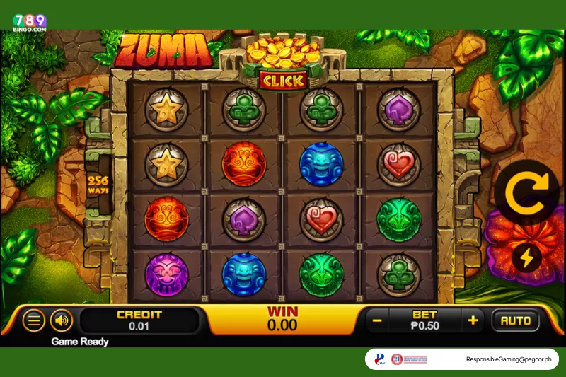 Zuma game interface