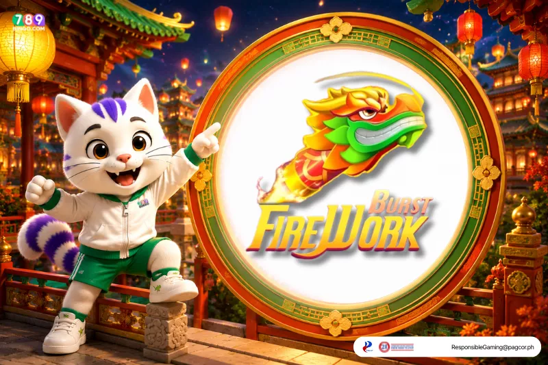 Firework Burst demo themed lucky cat