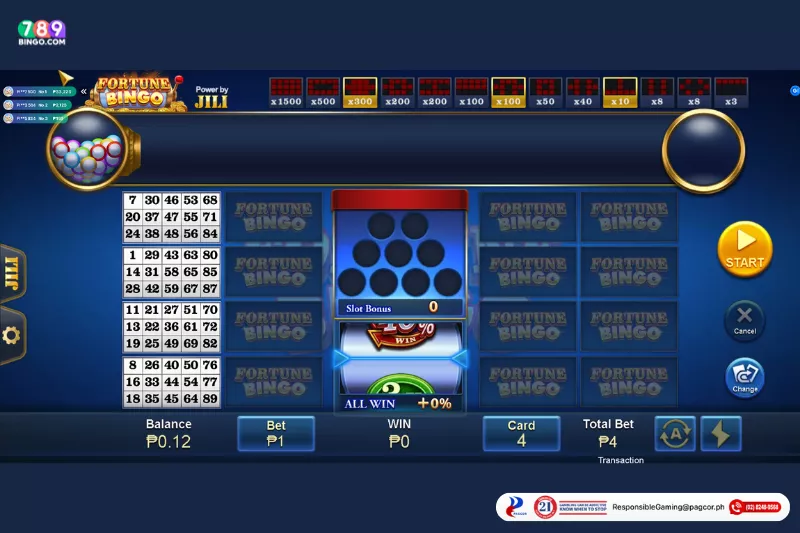 Fortune Bingo game interface