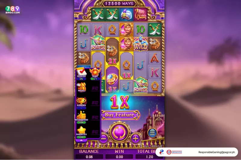 Golden Genie demo game interface