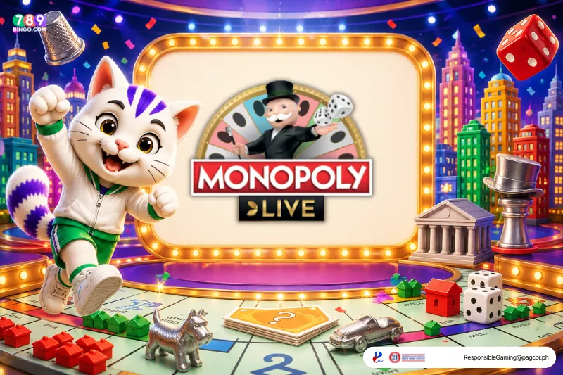 Monopoly Live demo themed lucky cat
