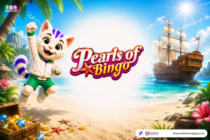 Pearls of Bingo game themed lucky cat
