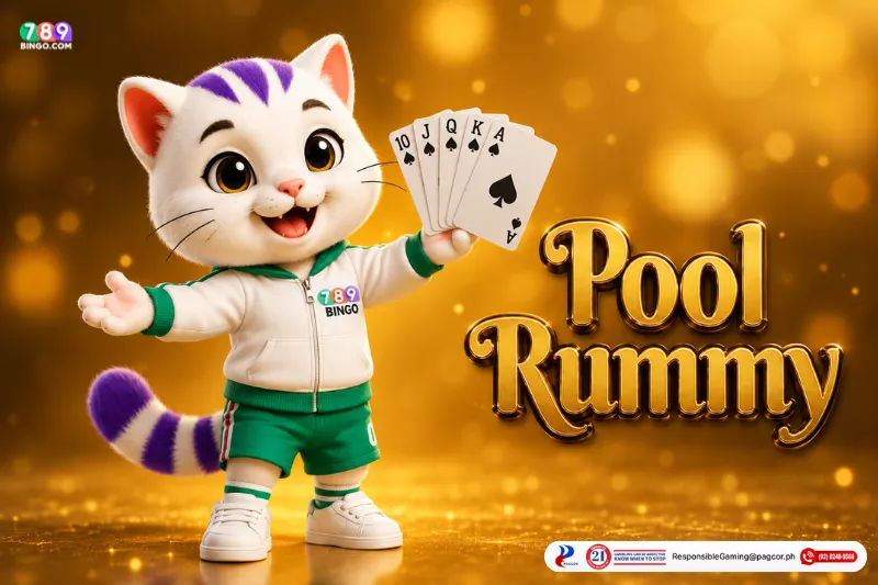 Pool Rummy demo themed lucky cat