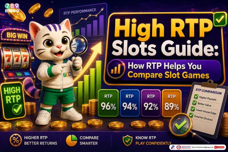 789bingo, cat holding magnifying glass, big win, 777 slot machine, high rtp slots guide