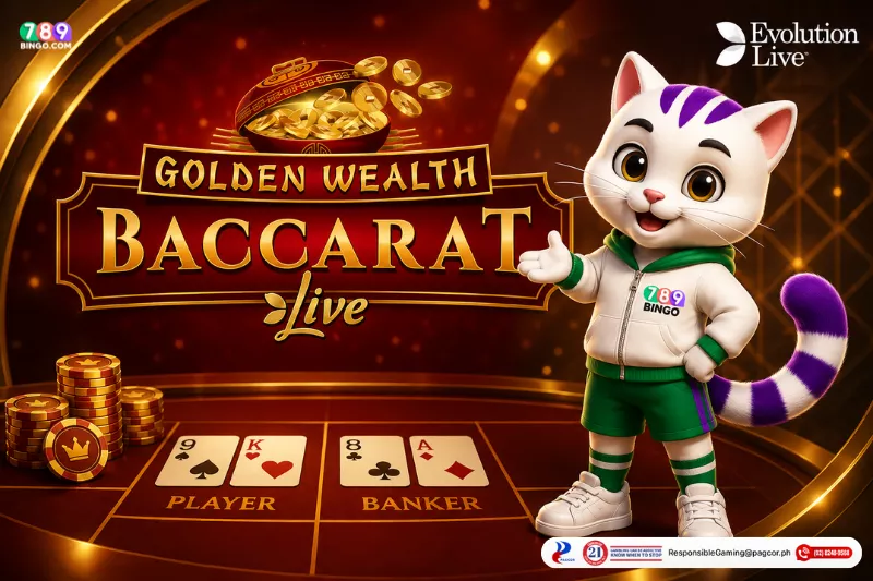 Golden Wealth Baccarat themed lucky cat
