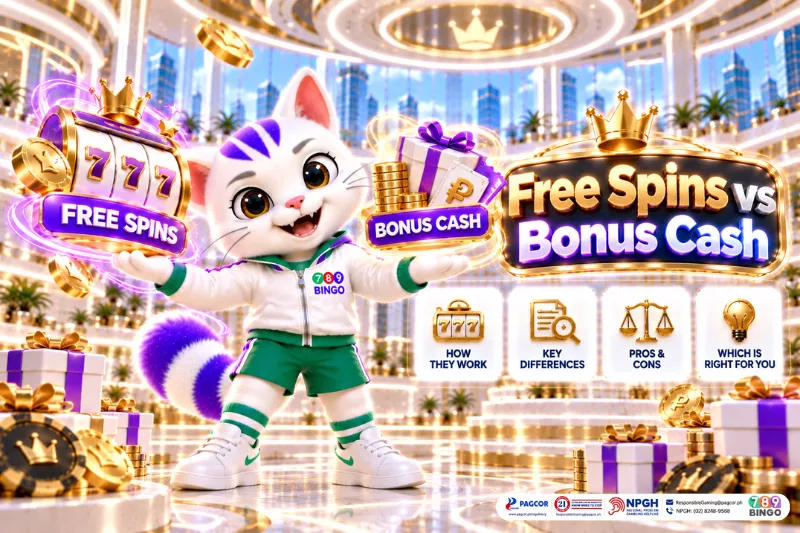 789Bingo lucky cat on free spins vs bonus cash