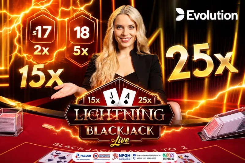 Lightning Blackjack Live by Evolution on 789Bingo
