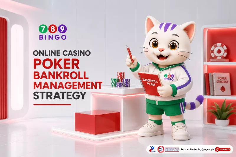 Poker Bankroll Strategy themed lucky cat