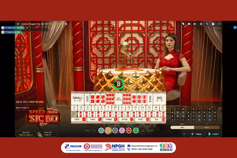 Speed Super Sic Bo by Evolution on 789Bingo game interface