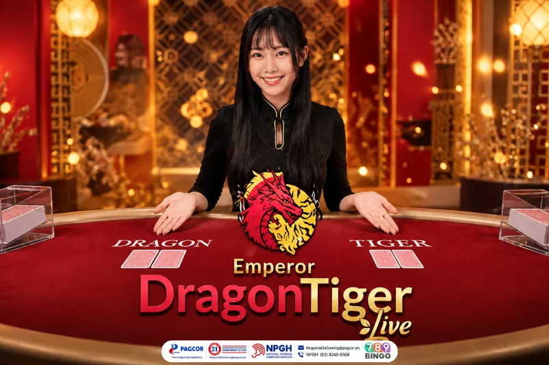 a live dealer on Emperor Dragon Tiger by Evolution at 789Bingo