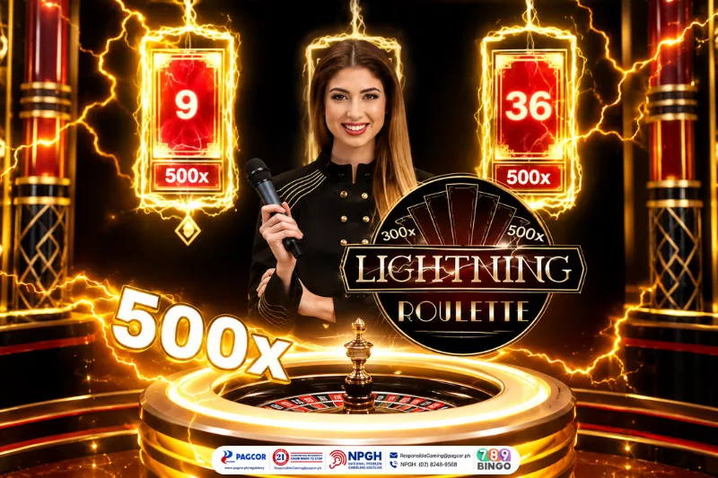 a live dealer on Lightning Roulette by Evolution at 789Bingo