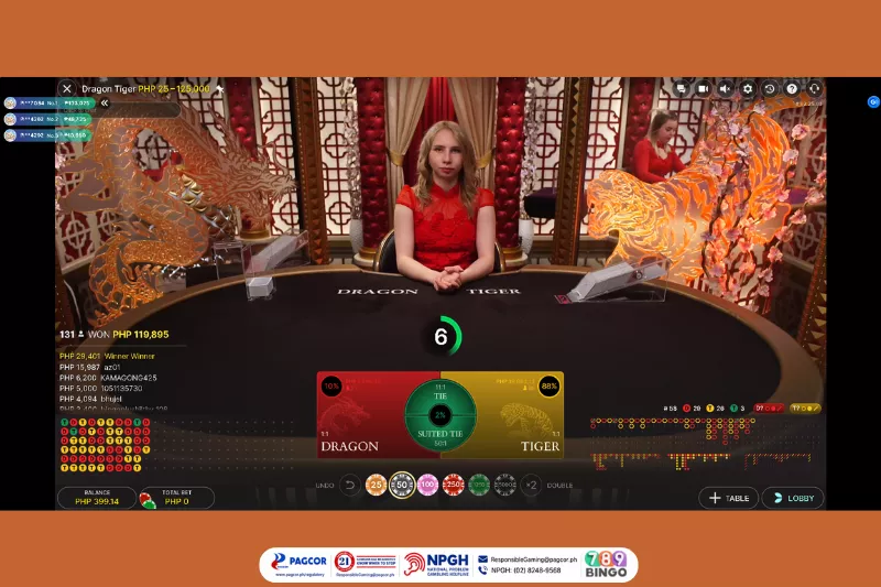 dragon tiger, dragon tiger live, card decks, casino card game, evolution, evolution live, female live dealers, dragon tiger table, dragon, tiger, evolution dragon tiger game interface, dragon statue, tiger statue, imperial-themed decorations, pagcor, www.pagcor.ph/regulatory, npgh, national problem gambling helpline, npgh: (02) 8248-9568, ResponsibleGaming@pagcor.ph, 789bingo