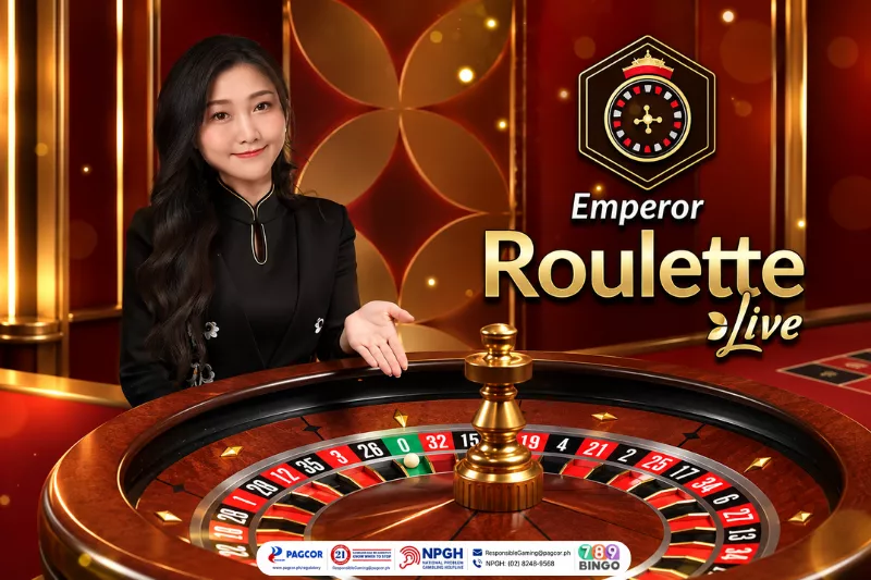 emperor roulette, evolution, evolution live, female roulette host, casino roulette, red and gold background, pagcor, www.pagcor.ph/regulatory, npgh, national problem gambling helpline, npgh: (02) 8248-9568, ResponsibleGaming@pagcor.ph, 789bingo