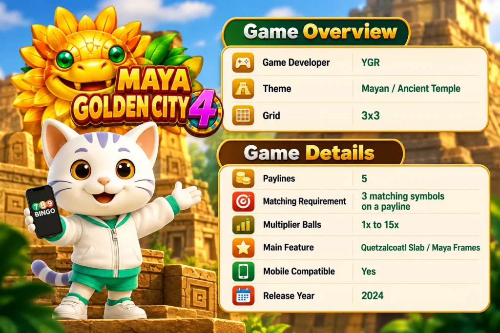 789Bingo, Maya Golden City 4, Game Overview, Game Details