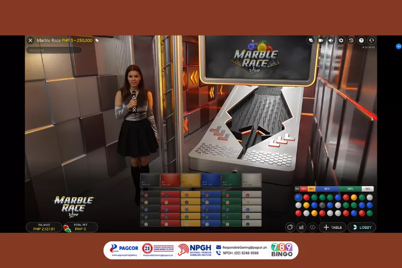 Marble Race by Evolution on 789Bingo game interface