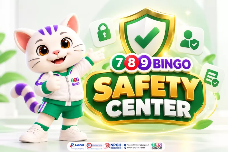 pogo, philippine offshore gaming operator, 789bingo safety center, cat, lock icon, personal identity safety icon, data safety icon, plant, leaves, shield, safety check, white background, pagcor, www.pagcor.ph/regulatory, npgh, national problem gambling helpline, npgh: (02) 8248-9568, ResponsibleGaming@pagcor.ph, 789bingo