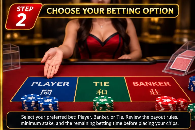 Player, Tie, Banker, Baccarat Table, Live Dealer, Casino Cards