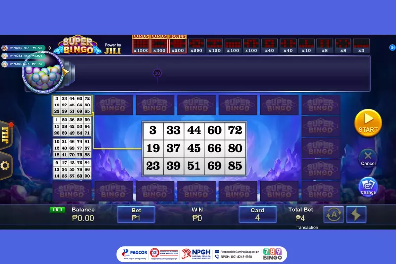 Super Bingo by JILI Games at 789Bingo game interface