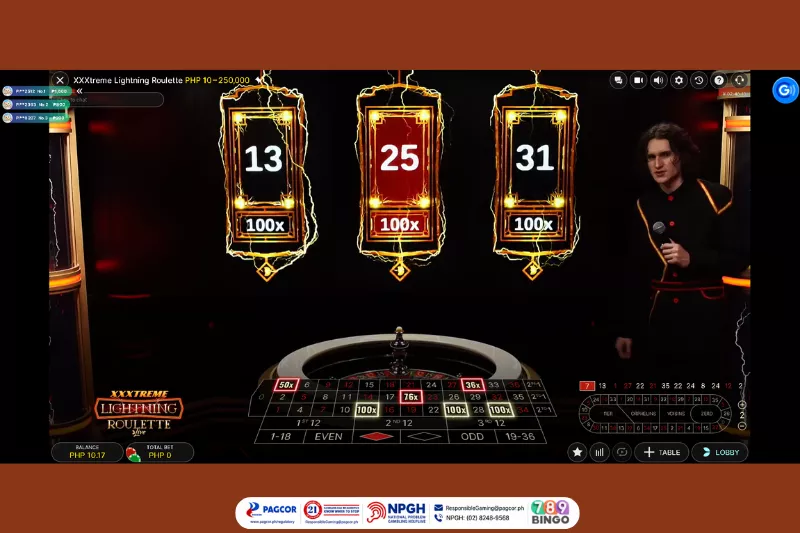 xxxtreme lightning roulette, xxxtreme lightning roulette game interface, roulette, casino roulette game, evolution, evolution live, male host, roulette table, lightning, counter, black and gold background, pagcor, www.pagcor.ph/regulatory, npgh, national problem gambling helpline, npgh: (02) 8248-9568, ResponsibleGaming@pagcor.ph, 789bingo